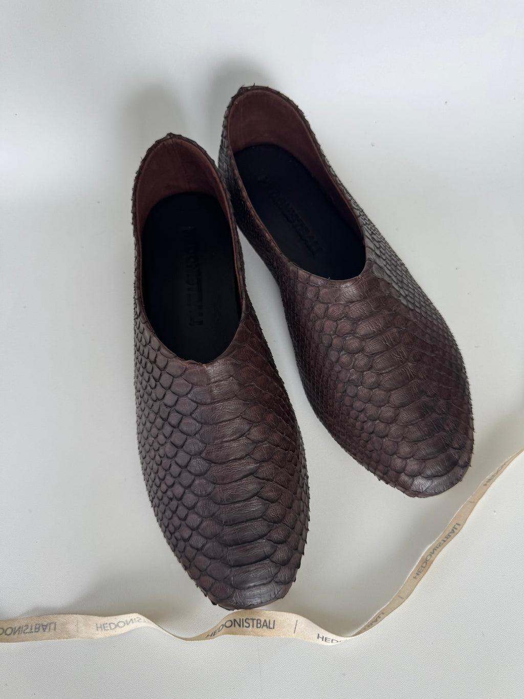Custom-fit brown genuine python skin ballet flats by HEDONISTBALI - photo 10