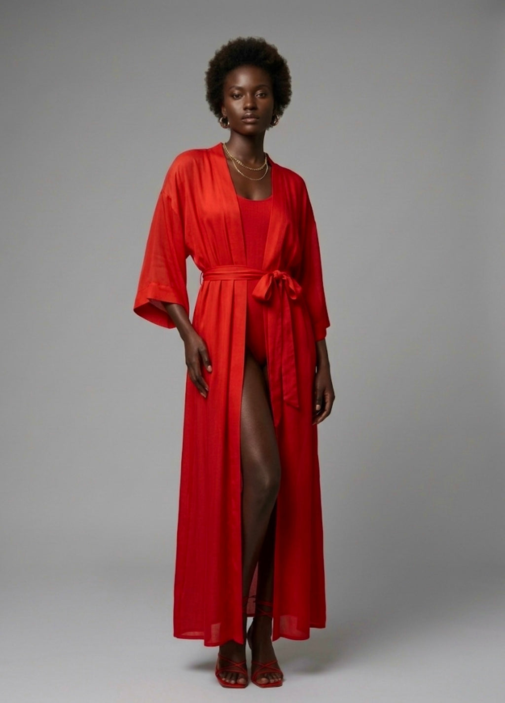 Beach Kimono — Red Hot