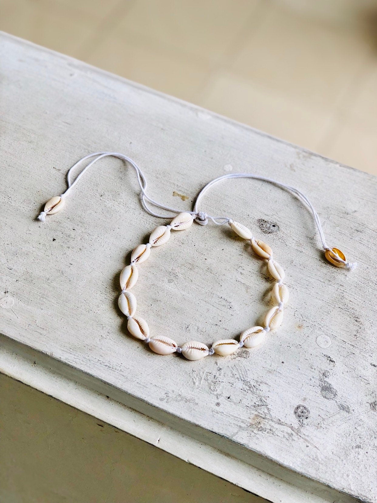 Shell Choker Necklace — White Cowrie