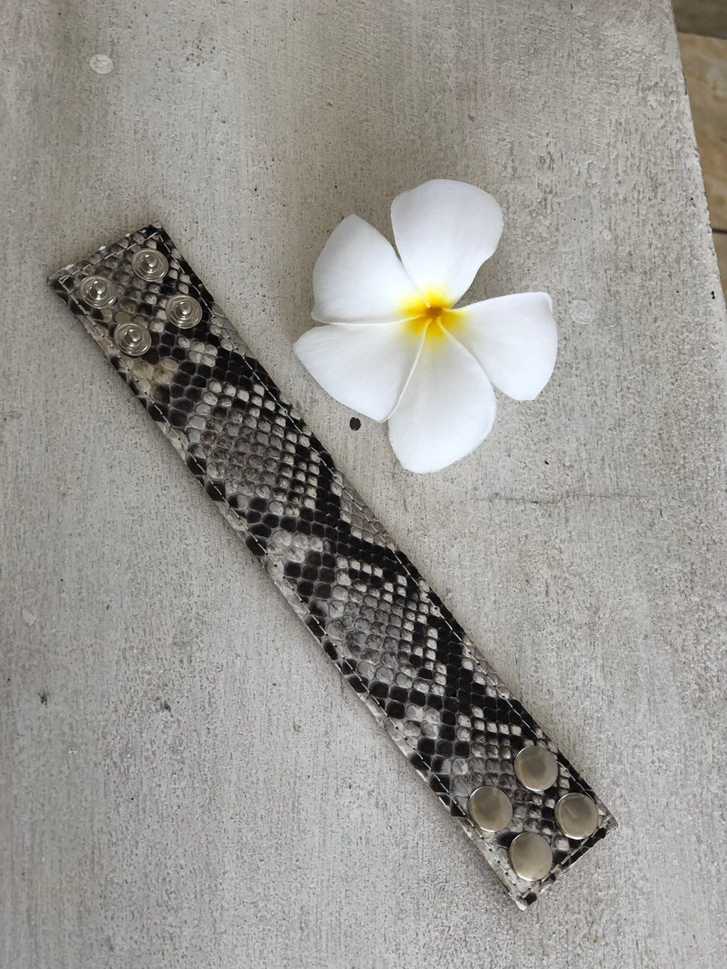 READY TO SHIP Genuine Python Skin Bracelet Snake Print Leather Bracelet