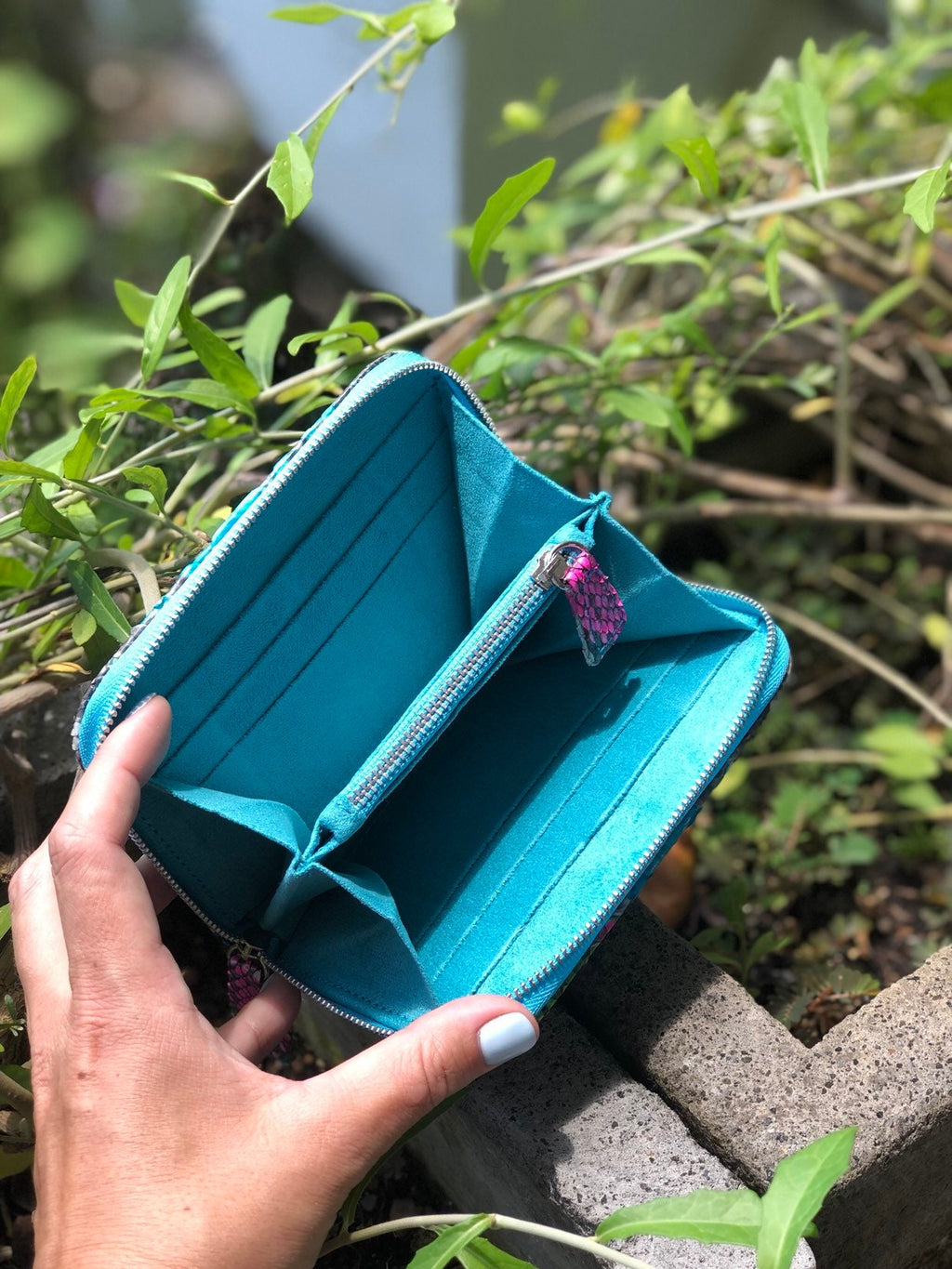 Genuine Python Skin Wallet — Multicolor