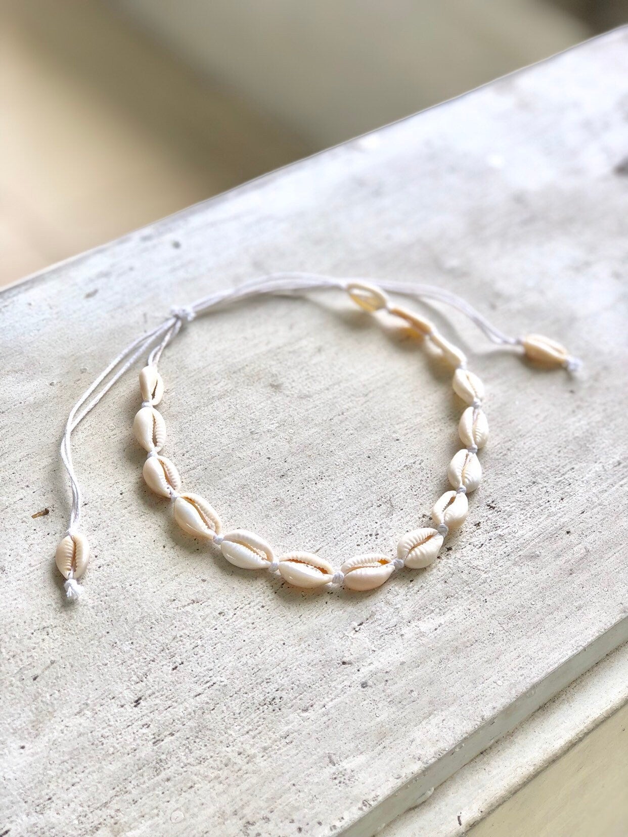 Shell Choker Necklace — White Cowrie