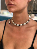 Shell Choker Necklace — Black Cowrie