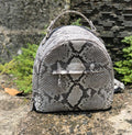 Women Python Skin Backpack | Genuine Python Skin Backpack | Exotic Leather Bags | Summer Snakeprint Backpack | Women Sport Shick Backpack