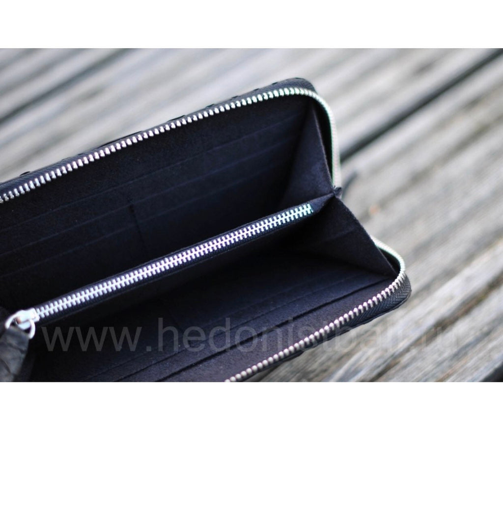 Genuine Python Skin Wallet — Black