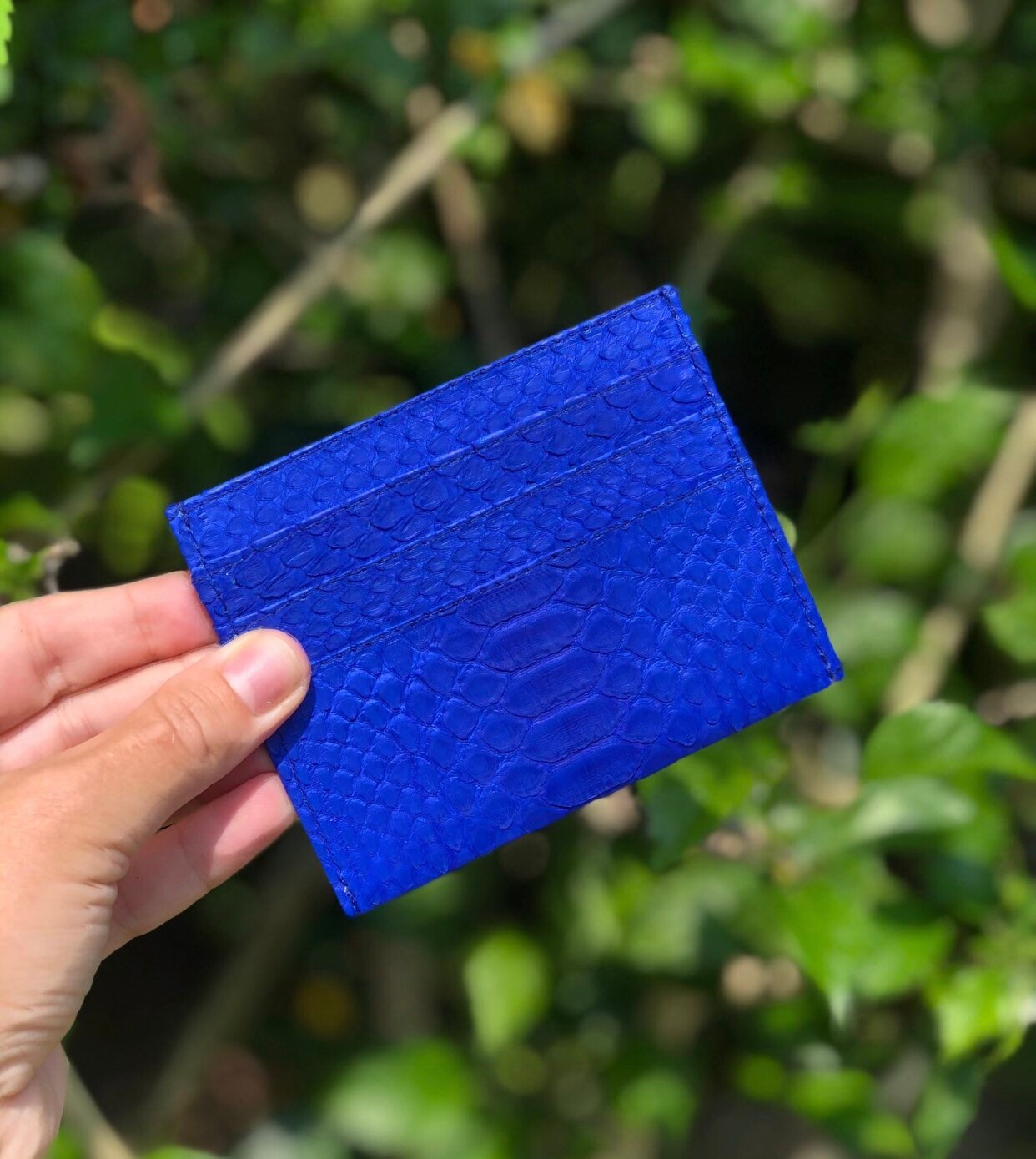 Genuine Python Skin Business Card Holder