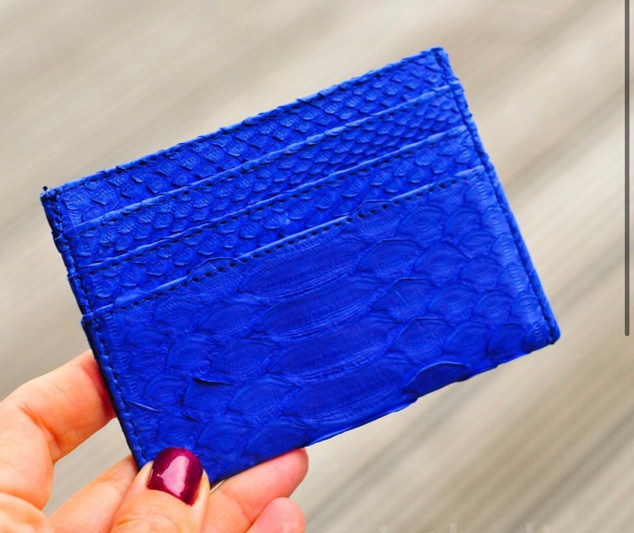 Genuine Python Skin Business Card Holder
