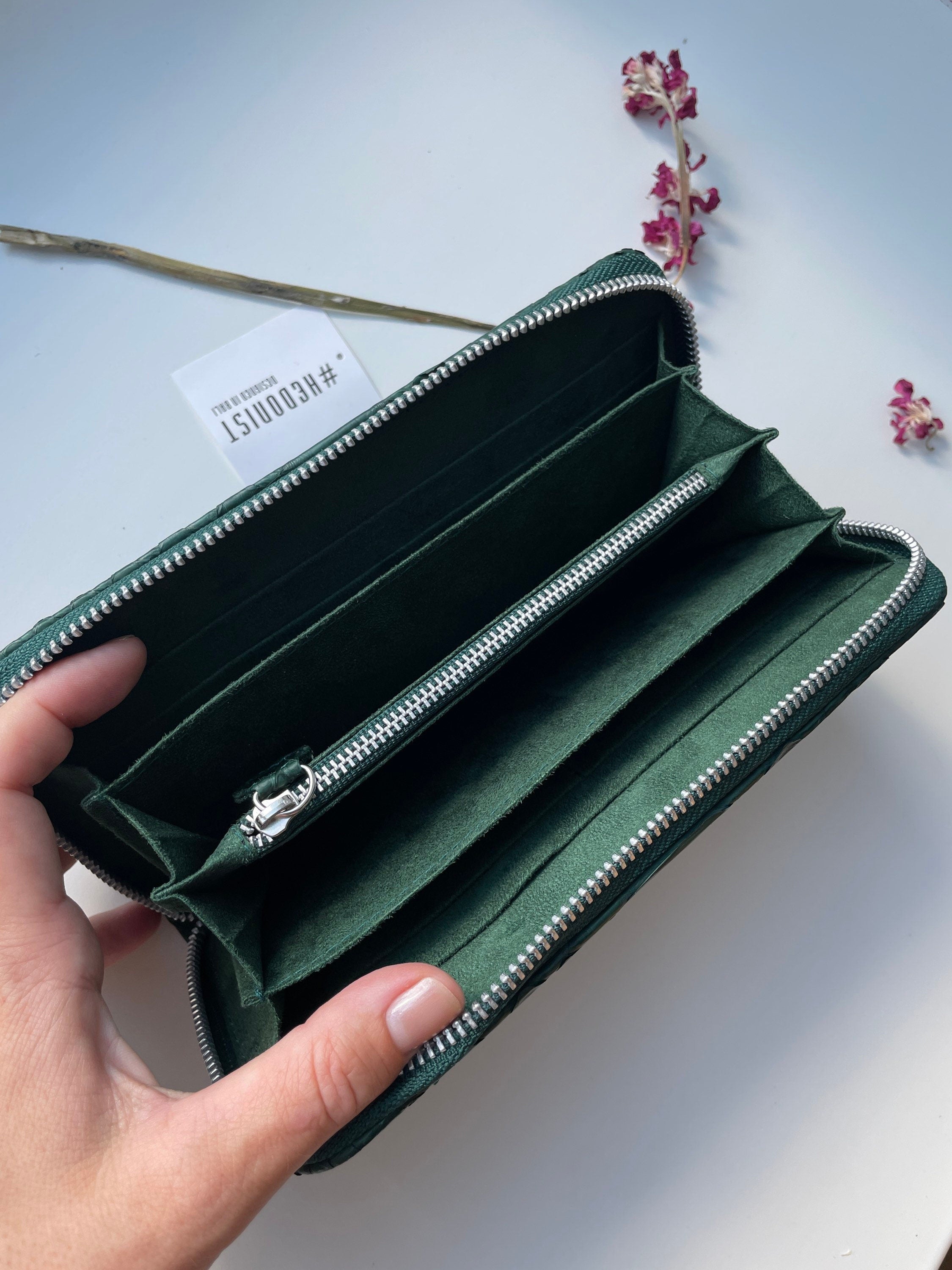 Python Wallet Dark Green