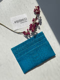 Genuine Python Skin Card Holder — Dark Green