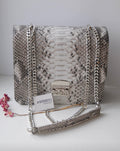 Genuine Python Skin Chain Crossbody Bag