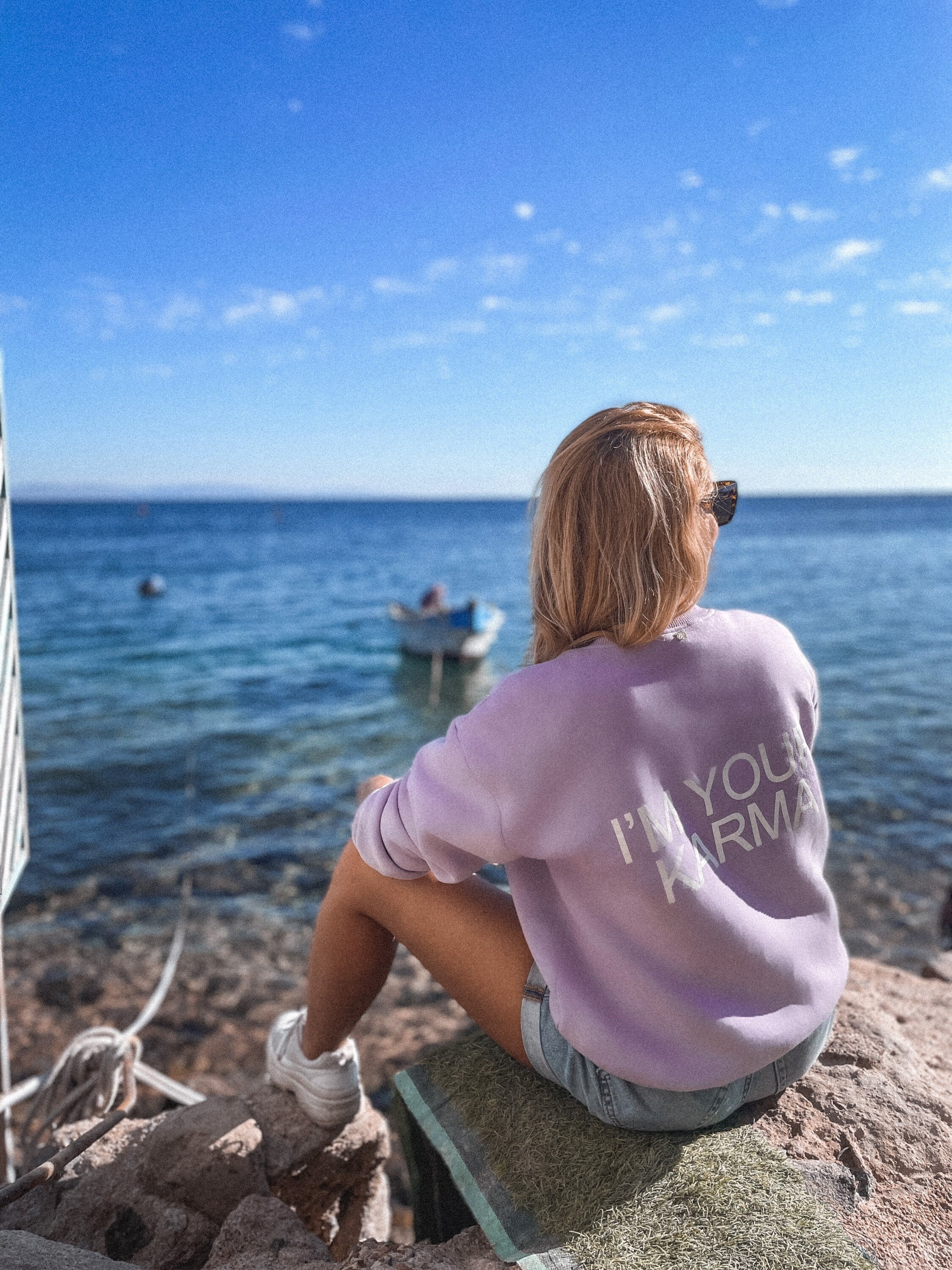 Comfy Loose Fleece Sweatshirt — Very Peri