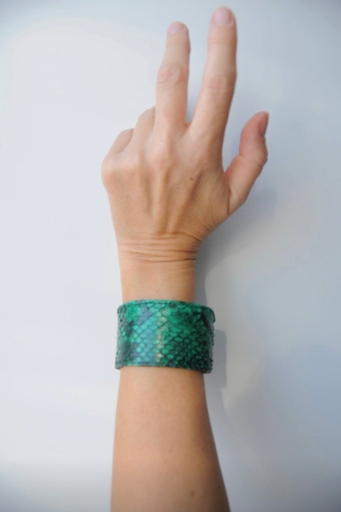 Green Python Skin Bracelet