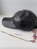 Genuine python skin women baseball cap | women accessories | exotic leather cap | genuine python skin | Black leather cap