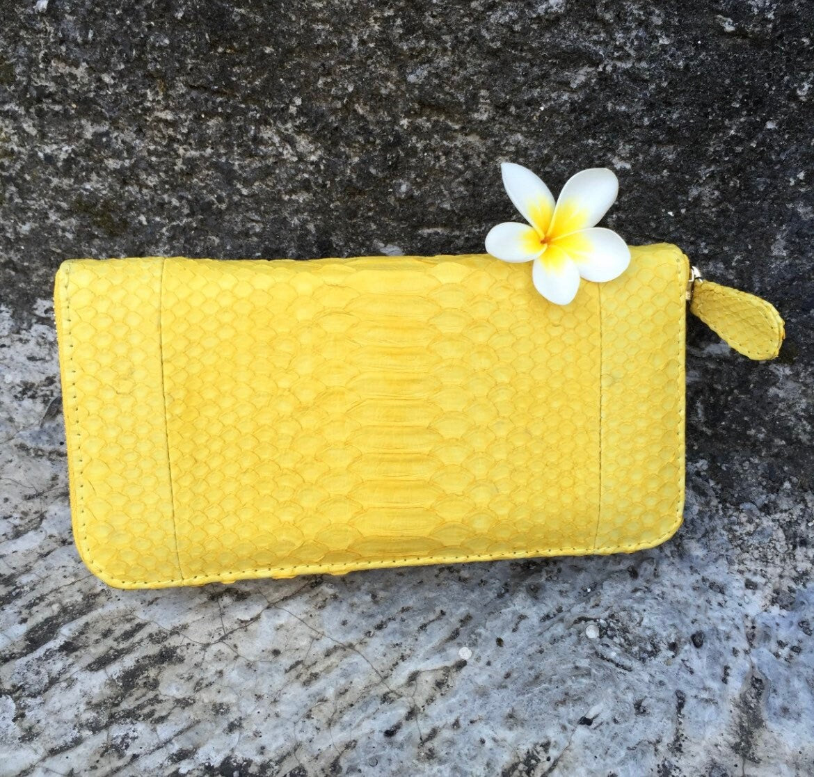 Wallet genuine python skin yellow color, women wallet, leather lady wallet, classic zip wallet, designer wallet handmade, money wallet — Red