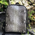 Genuine Python Skin Mini Backpack — Yellow