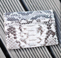 READY TO SHIP Genuine python skin creditcards holder | business cads holder gray snake colour wallet | gift idea exotic python skin lea
