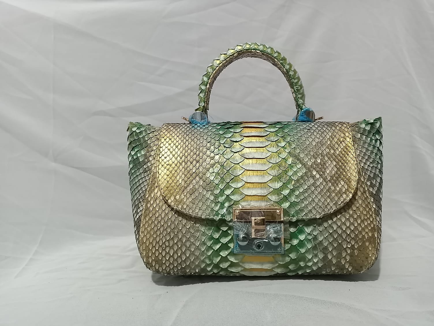 Genuine python top handle bag / designer bag / exotic leather bag / summer bag genuine snake leather / crossbody elegant classy bag — Red