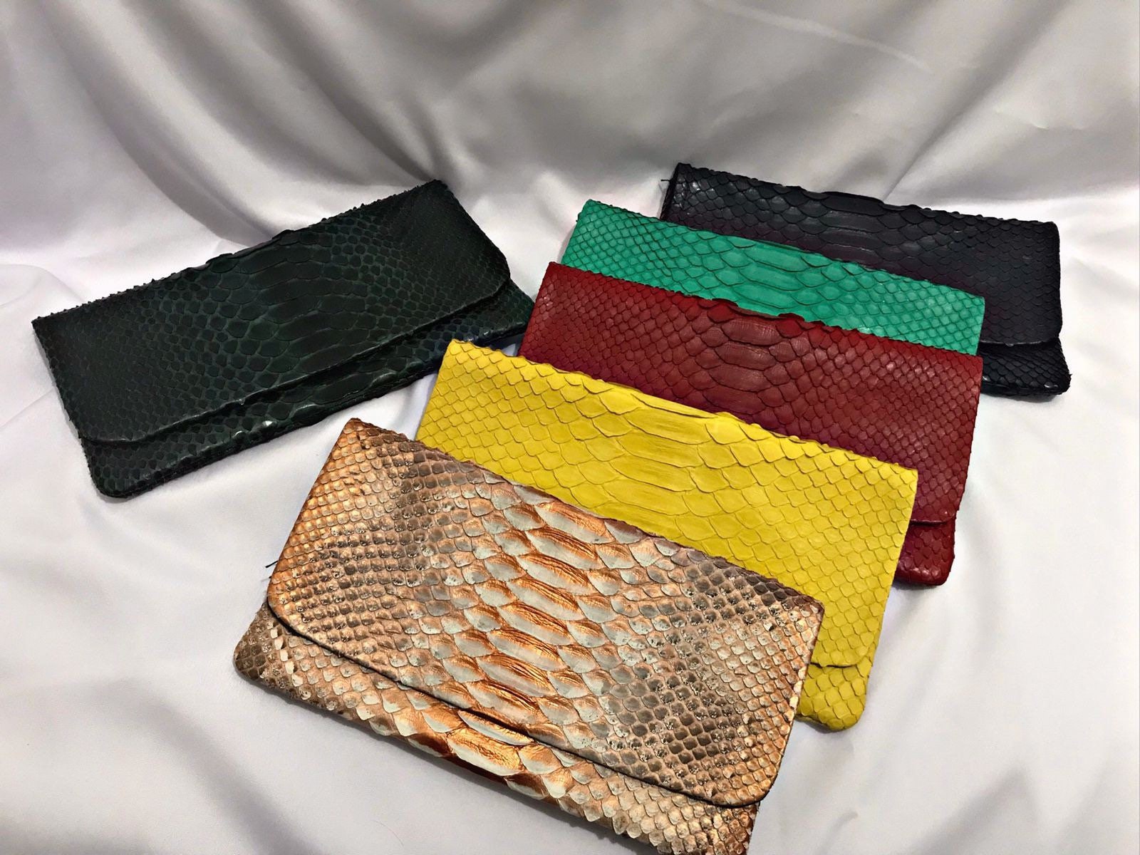 Genuine python skin small clutch/wallet