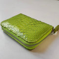 Genuine Python Skin Wallet — Green