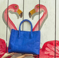 Genuine Python Skin Bag — Royal Blue