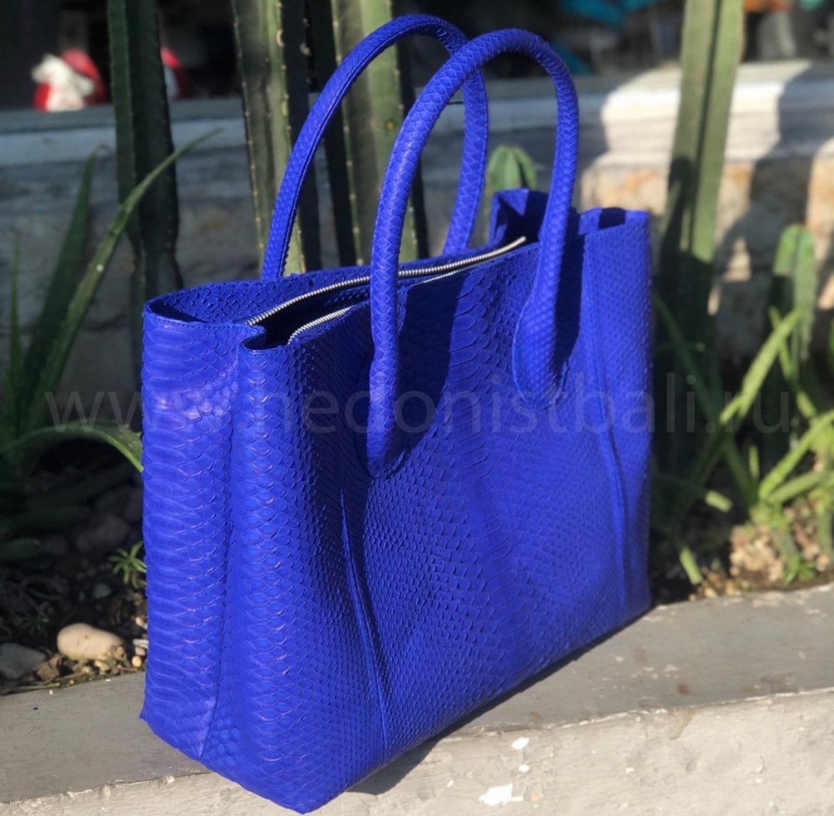 Genuine Python Skin Bag — Royal Blue