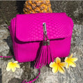Genuine Python Skin Crossbody Bag — Pink