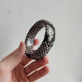 Python Skin Round Bracelet — Gray (Ready to Ship)