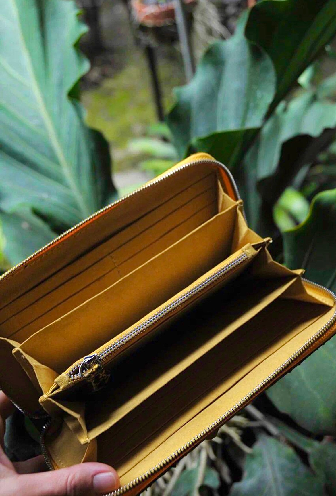 Wallet genuine python skin yellow snake color, women wallet, leather lady wallet, classic zip wallet, designer wallet handmade, money wallet — Red