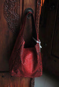 Big Soft Hobo Classy Sport Woman Bag | Purse Genuine Python Skin | Red Riva  Elegant Leather Designer Soft Bag Snake | exotic leather purse
