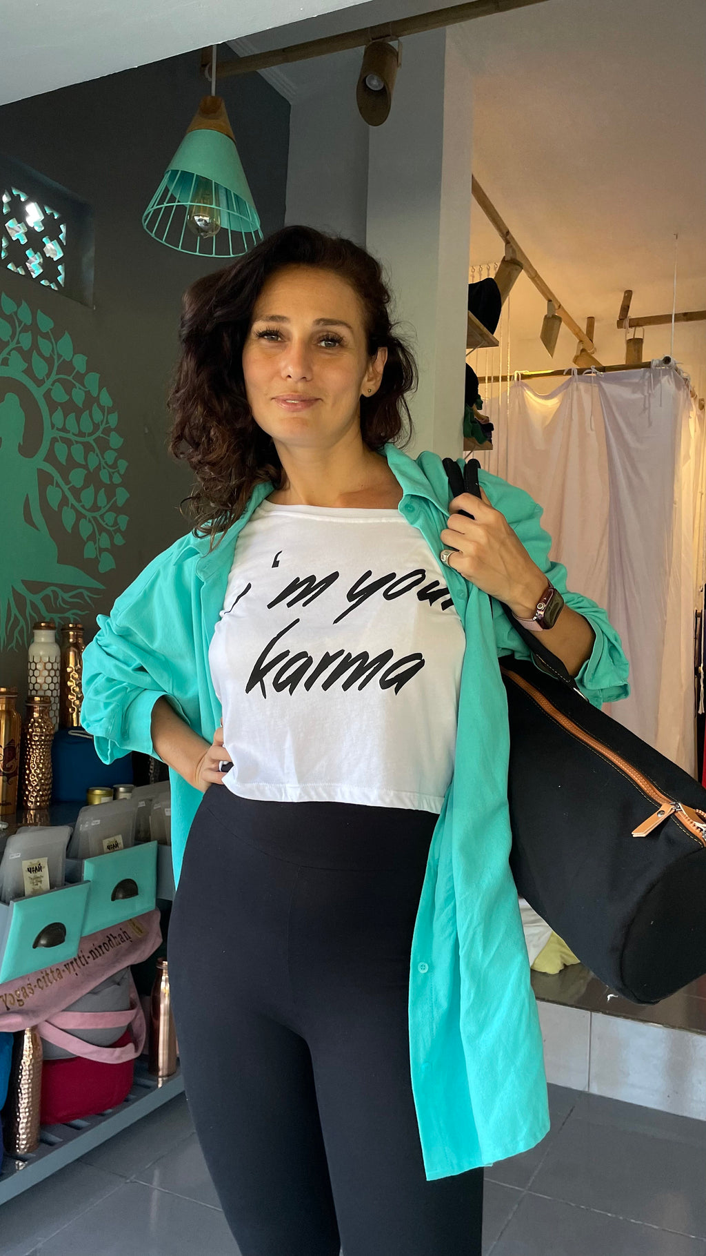 Oversized Linen Shirt MALDI — Turquoise