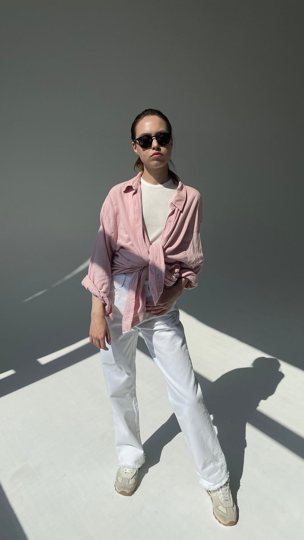 Oversized Linen Shirt MALDI — Pink
