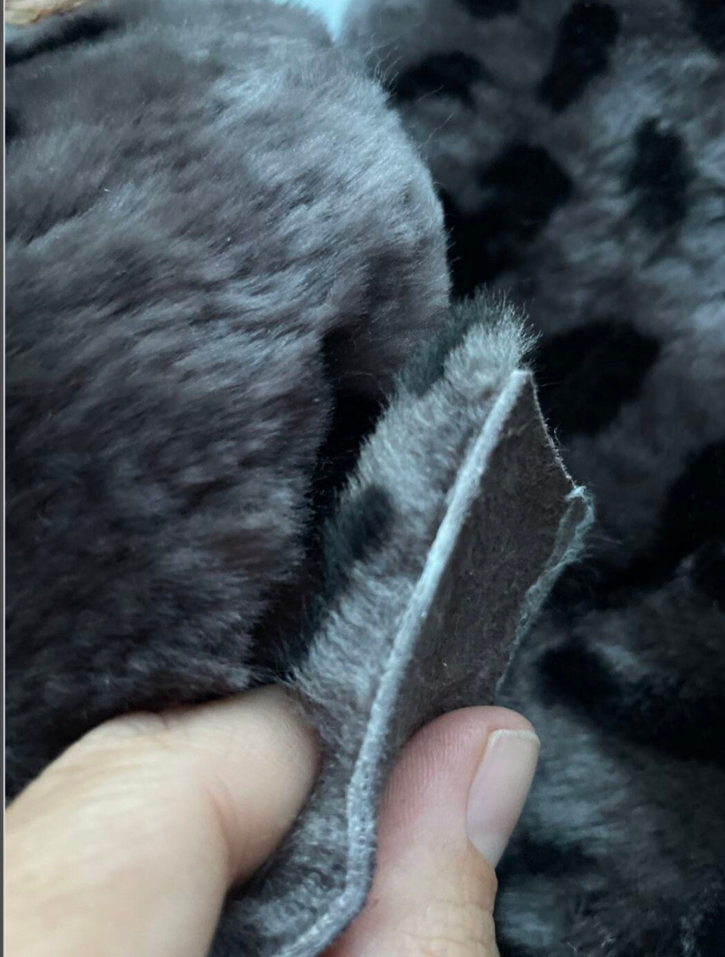 Genuine Shearling Mittens — Leopard Print