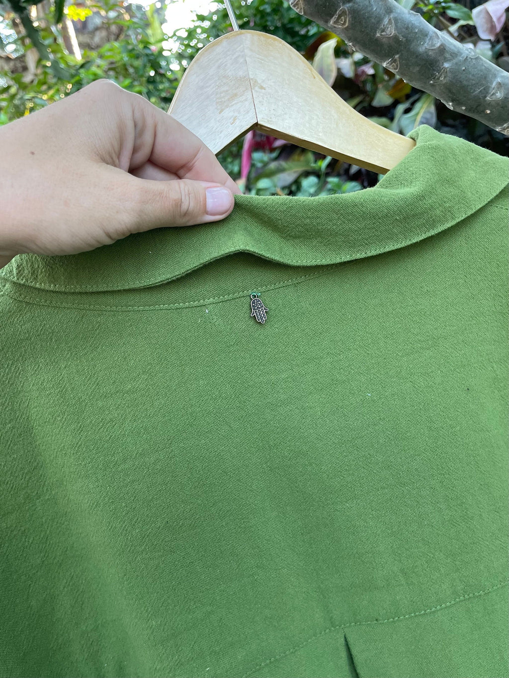 Oversized Khaki Linen Shirt MALDI