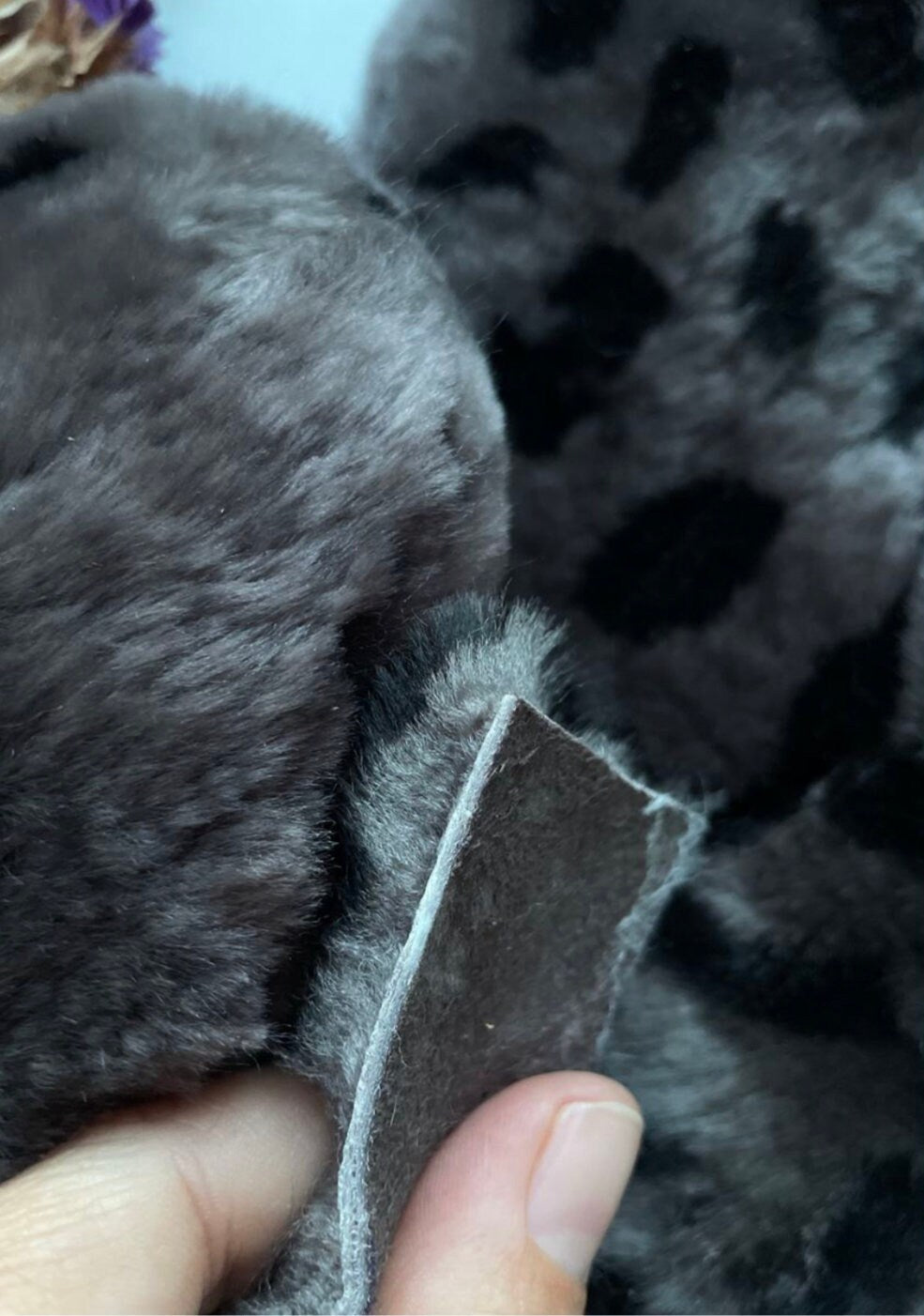 Genuine Shearling Mittens — Leopard Print