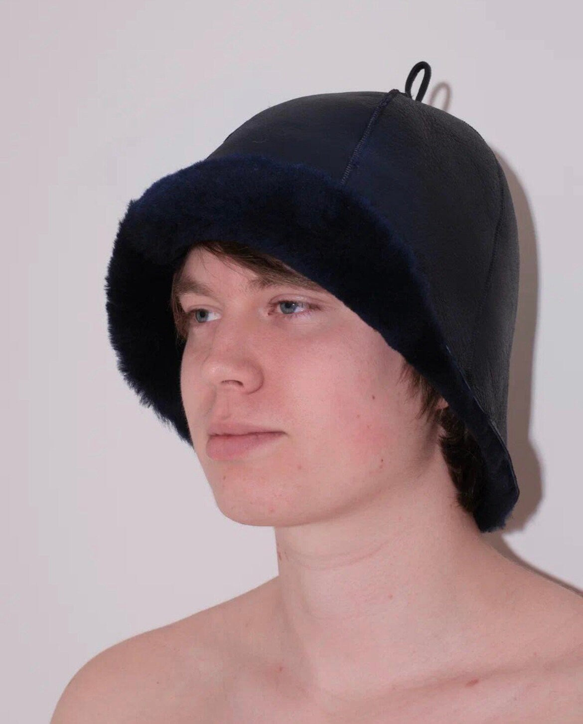 Genuine Shearling Fur Sauna Hat — Unisex