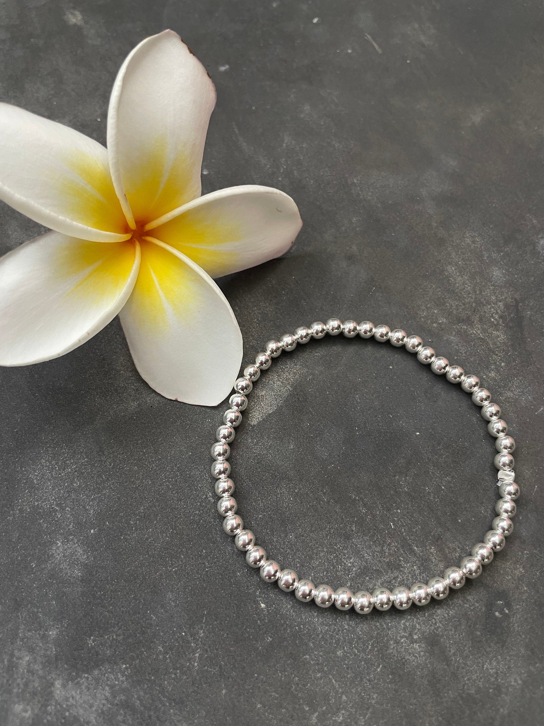 Sterling silver bead bracelet