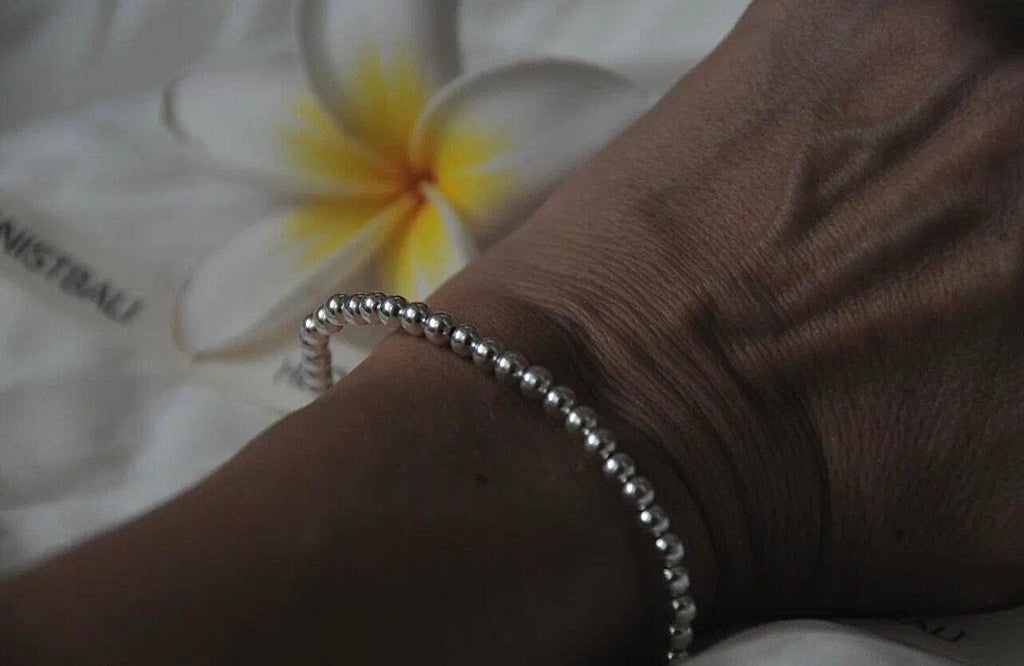 Sterling silver bead bracelet