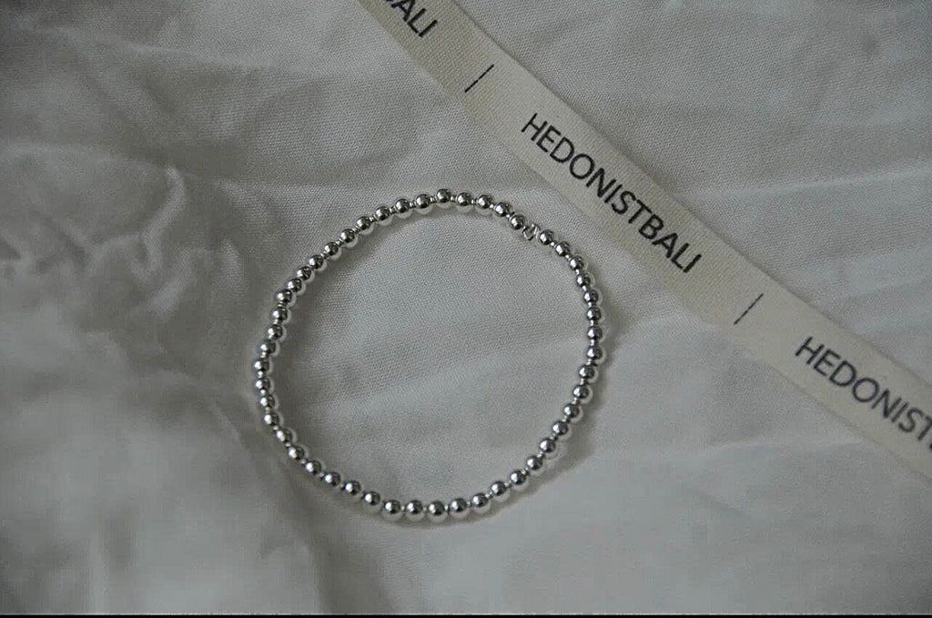 Sterling silver bead bracelet