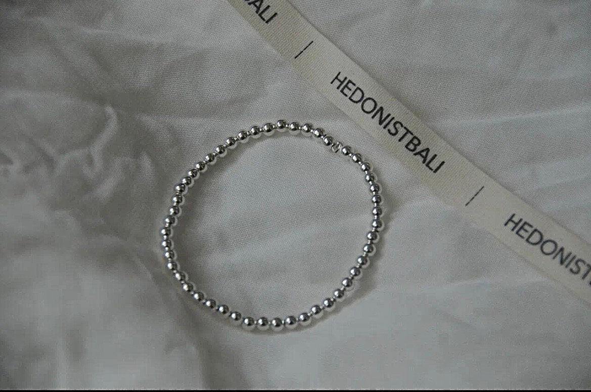 Sterling silver bead bracelet