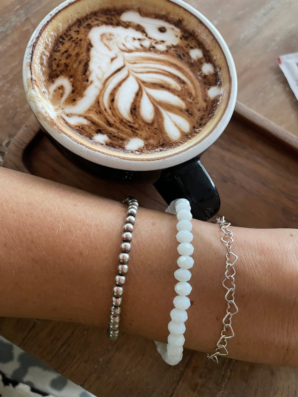 Sterling silver bead bracelet