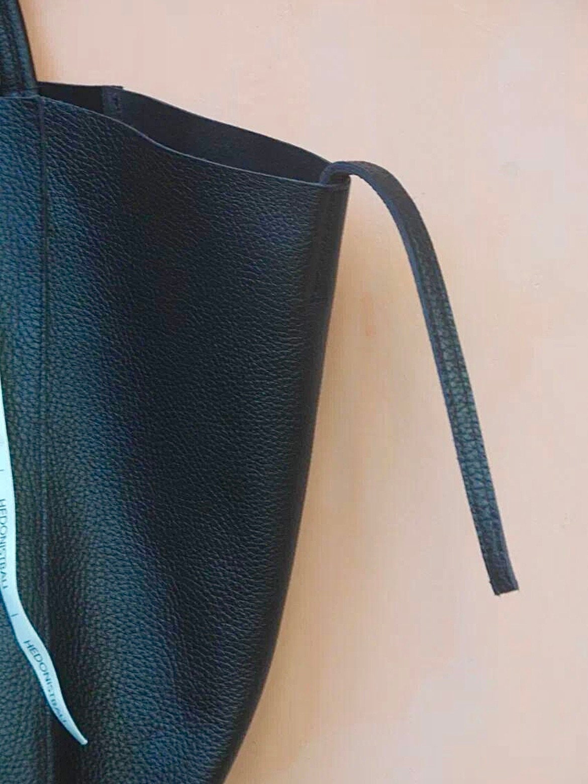 Genuine Leather Tote Bag — Black