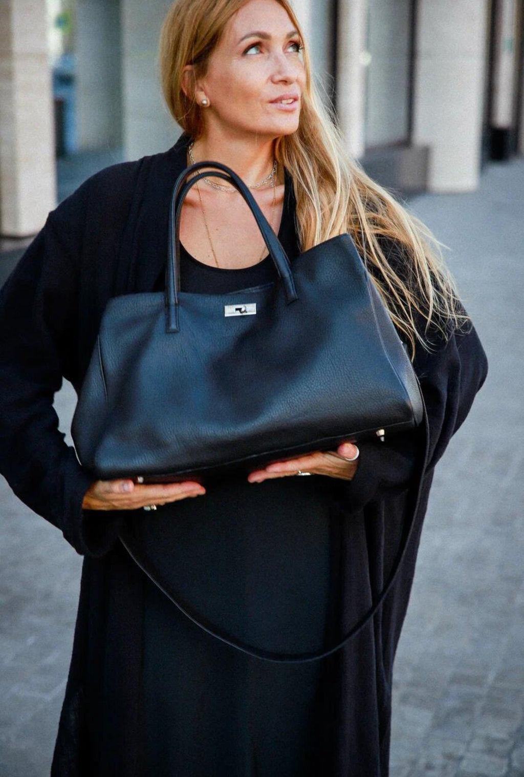 Genuine Leather Bag — Black Classic