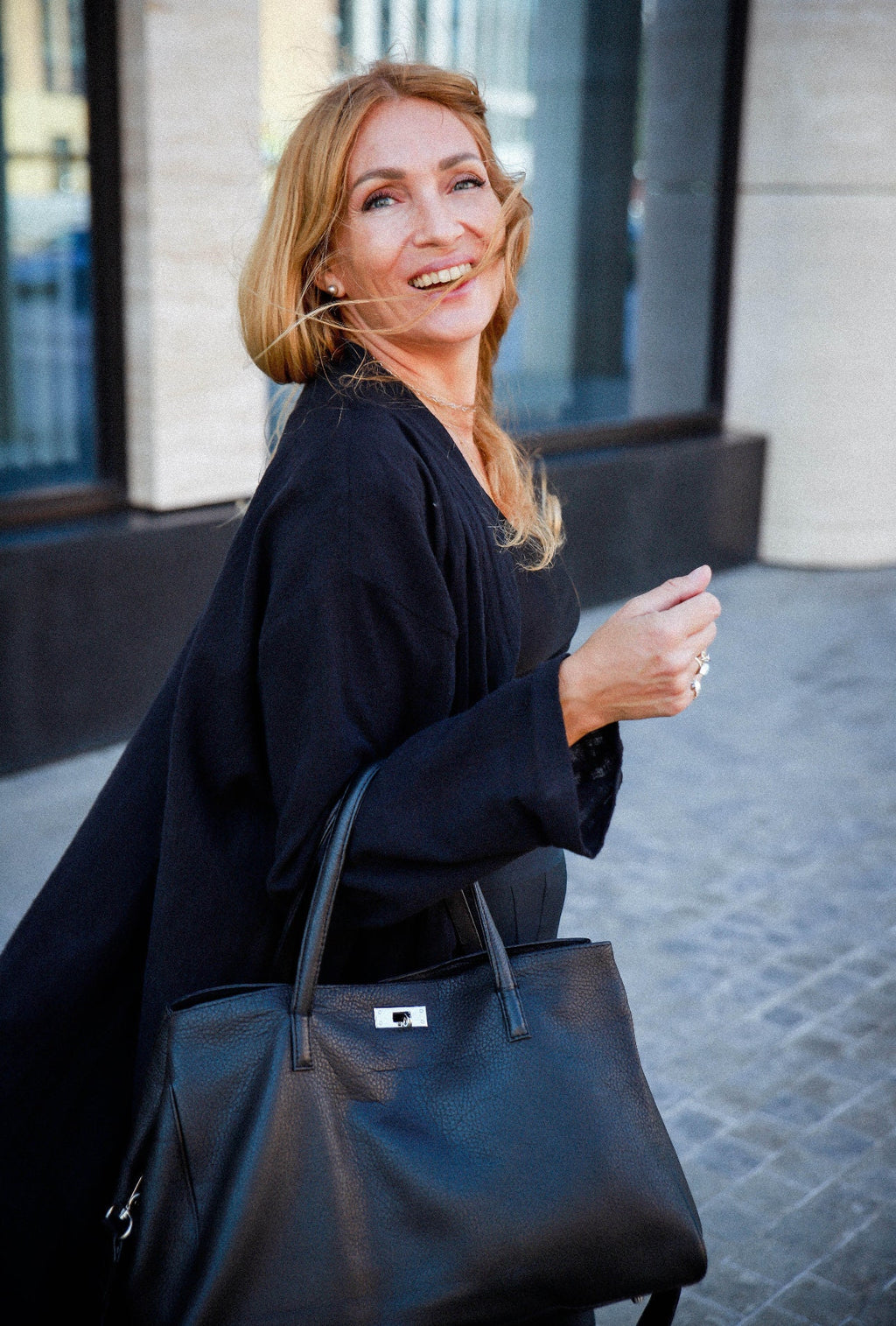 Genuine Leather Bag — Black Classic