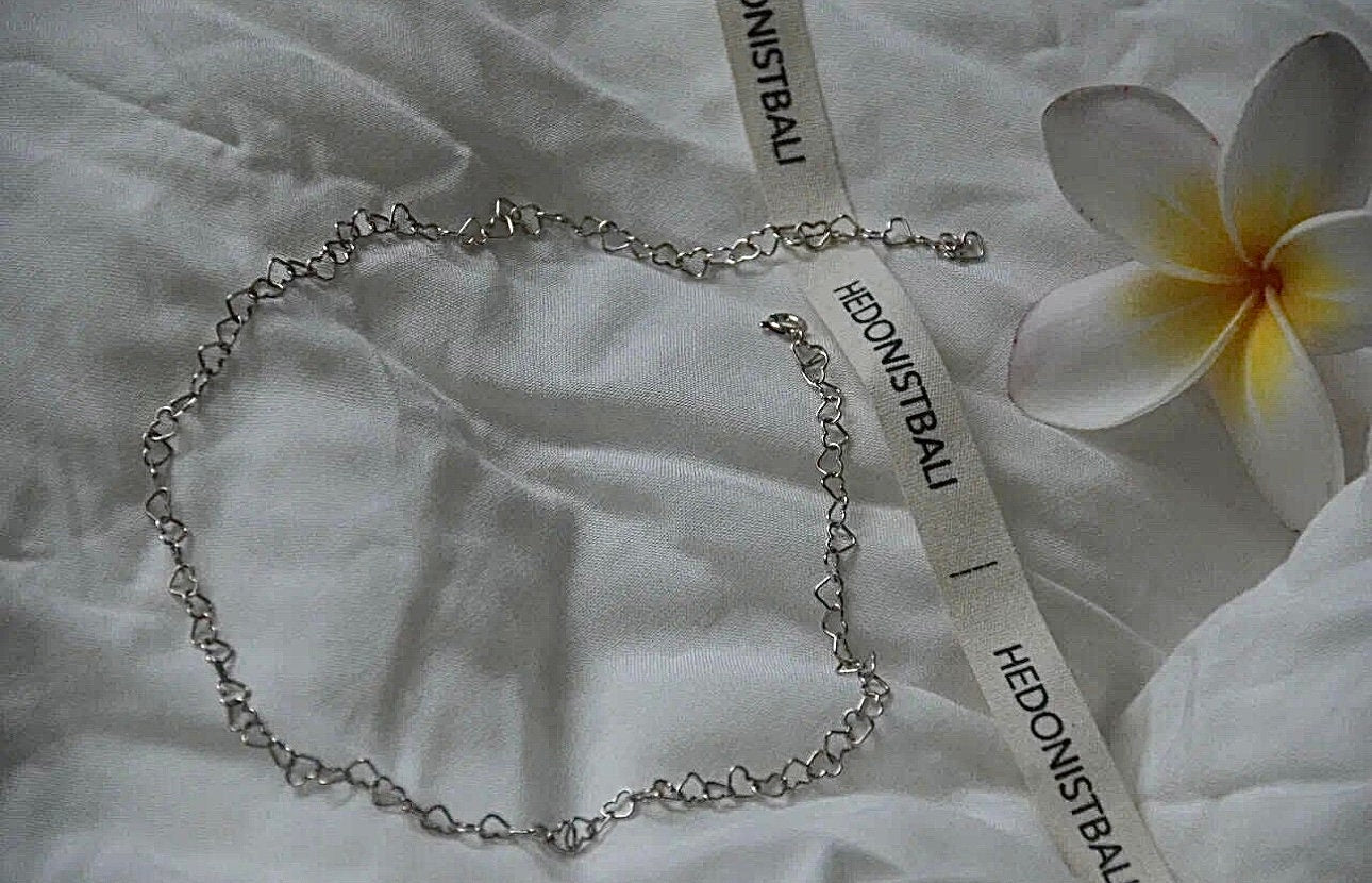 Sterling Silver Heart Choker Necklace