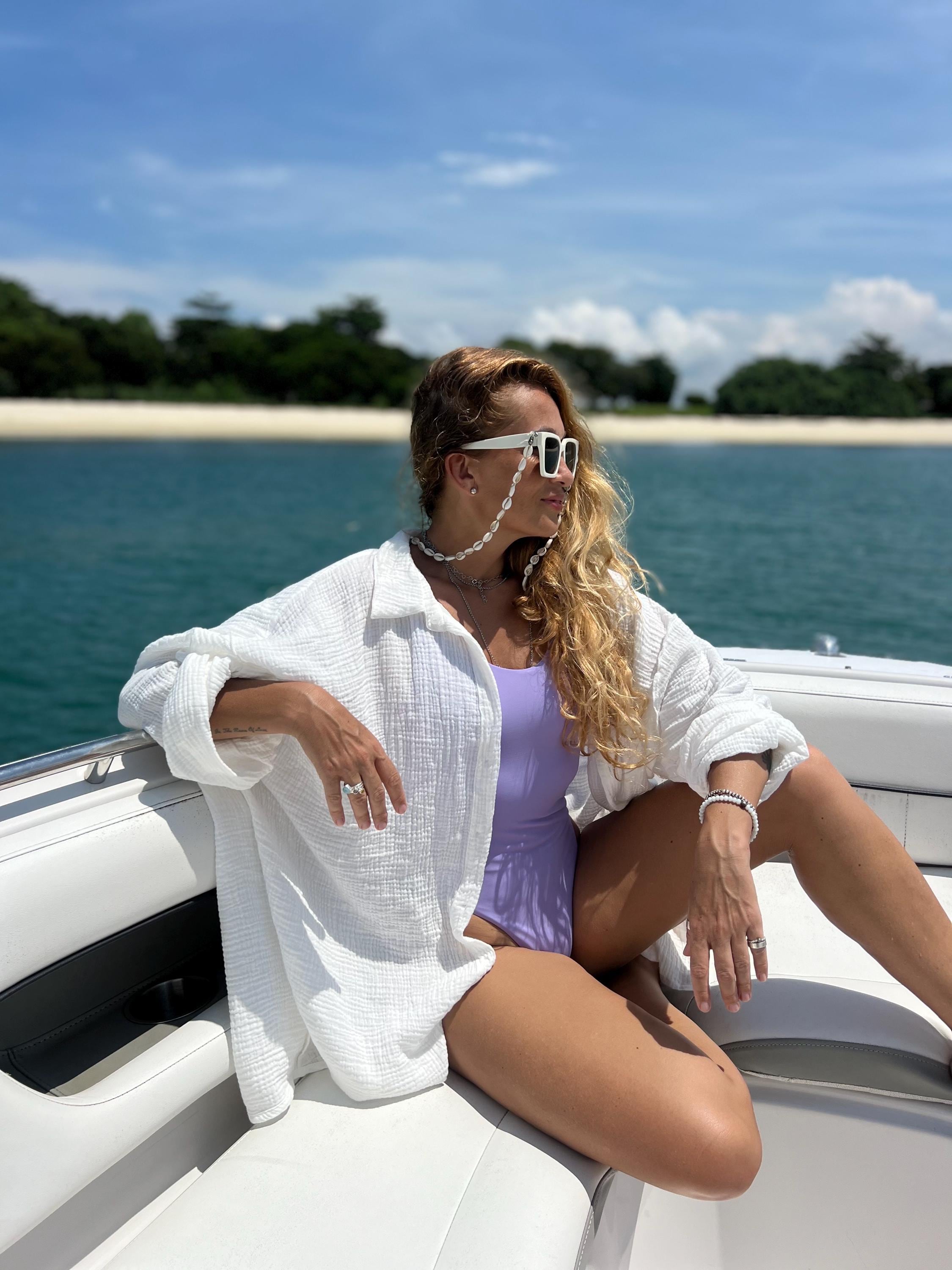 Oversized Muslin Cotton Shirt — White