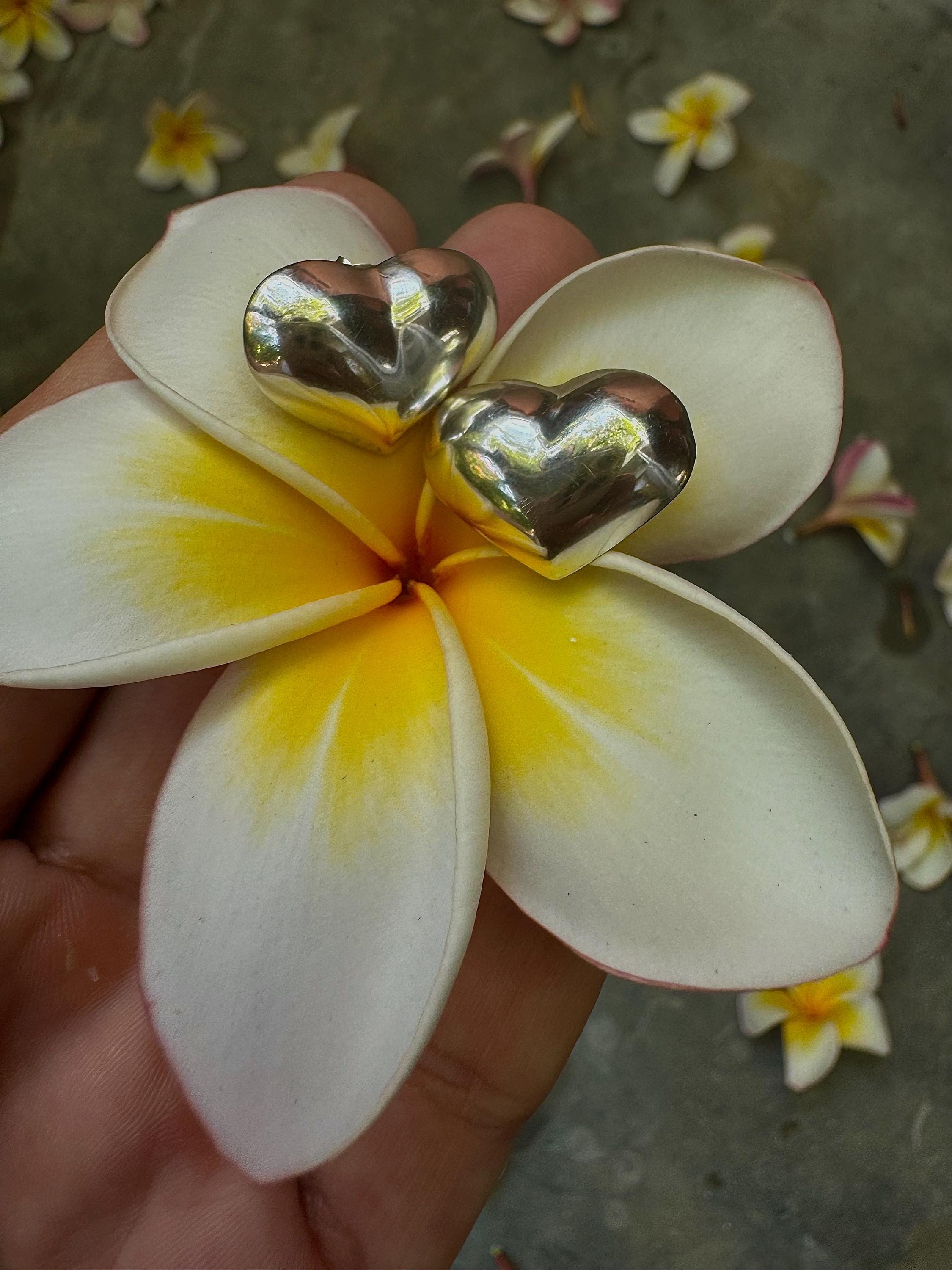 Sterling Silver Heart Stud Earrings