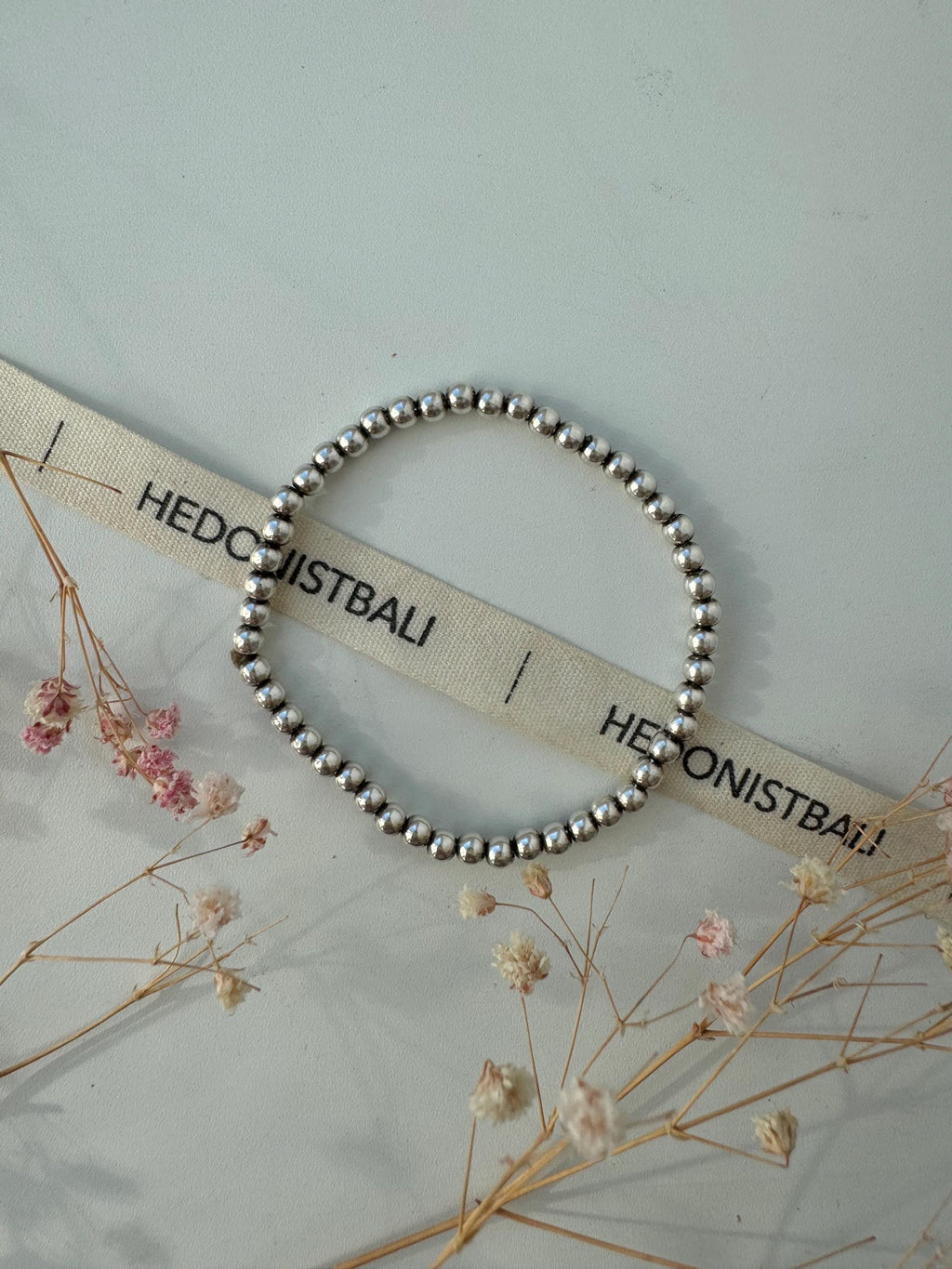 Sterling silver bead bracelet