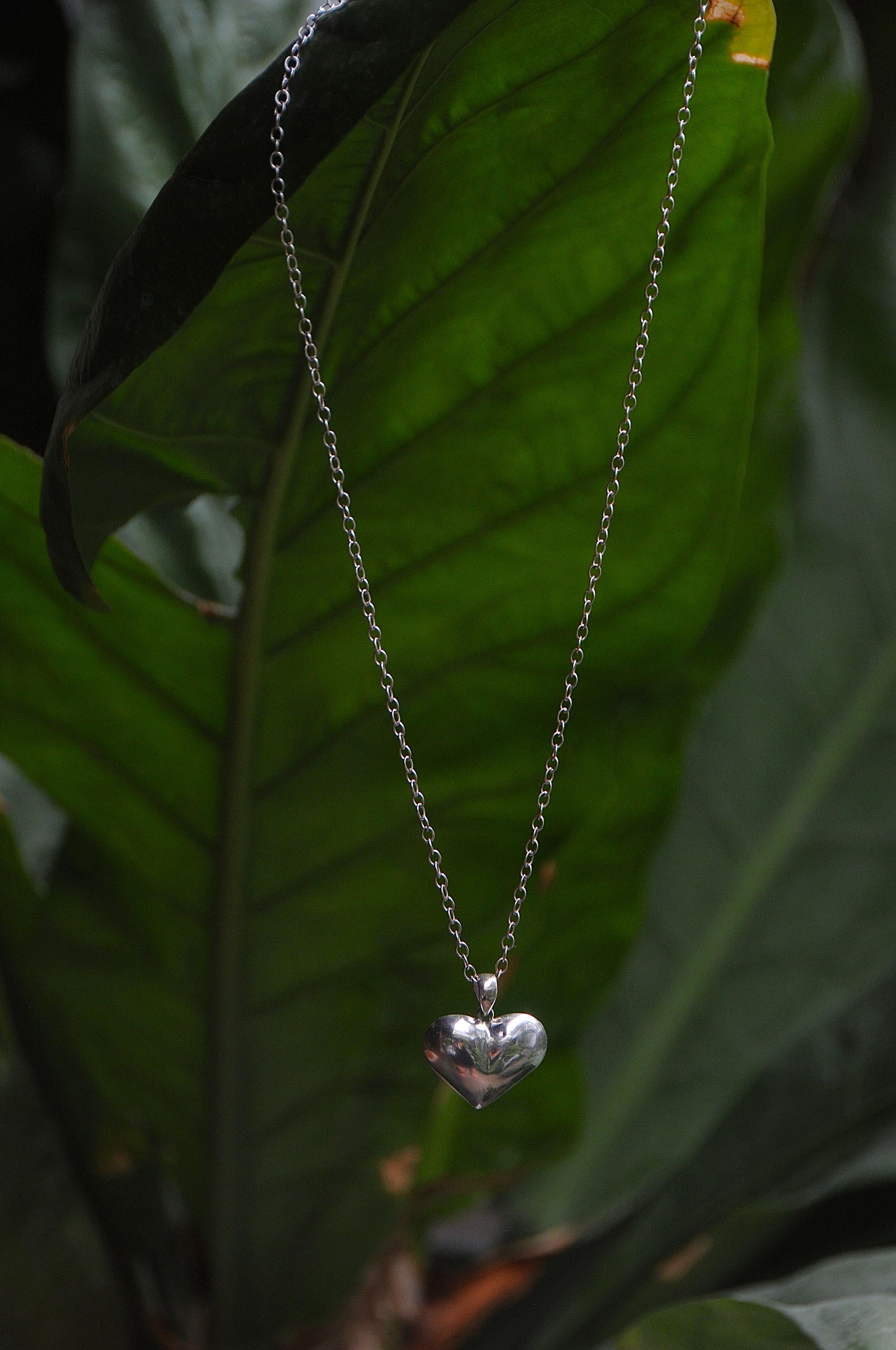 Sterling Silver Heart Pendant Necklace