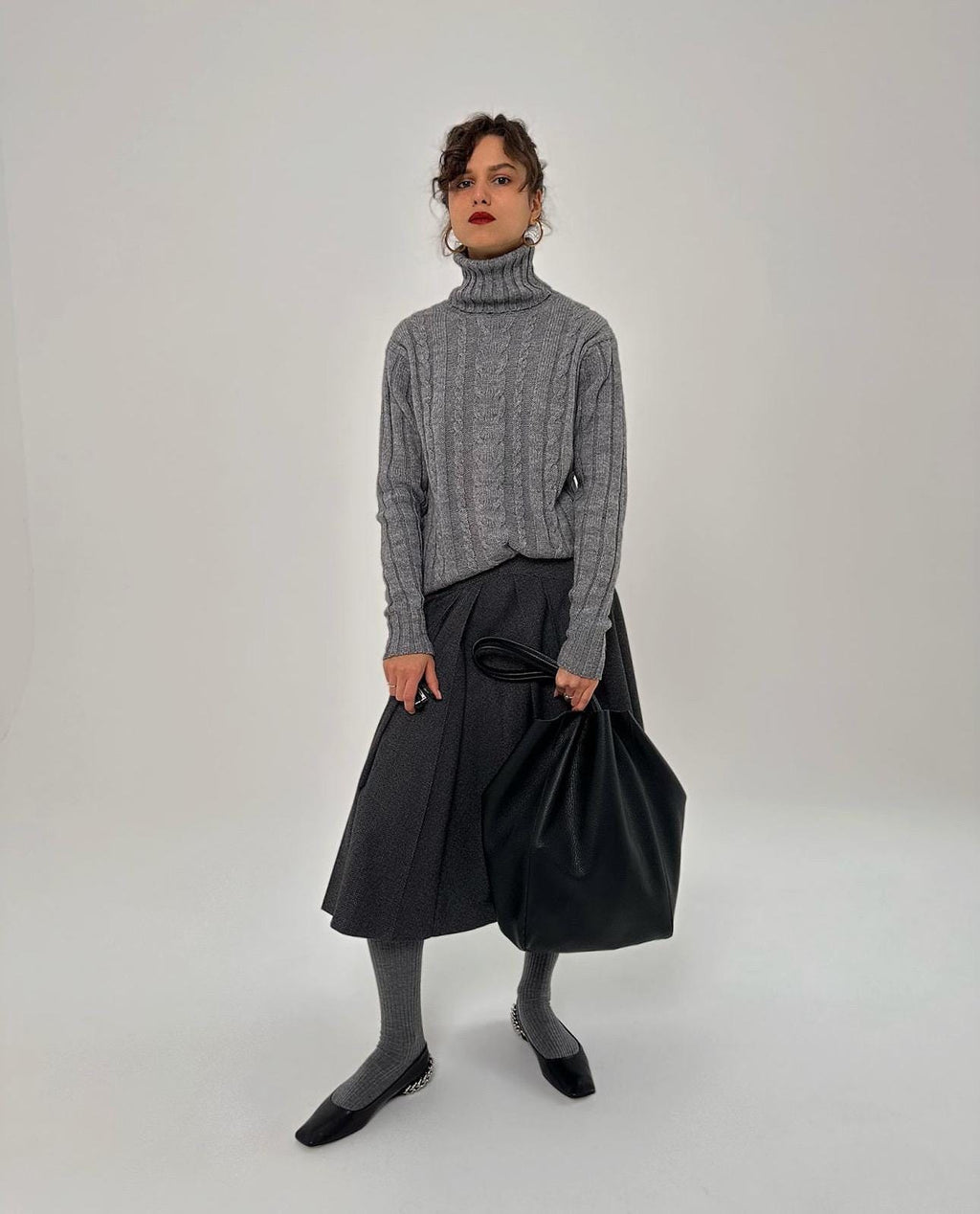 Genuine Leather Tote Bag — Black
