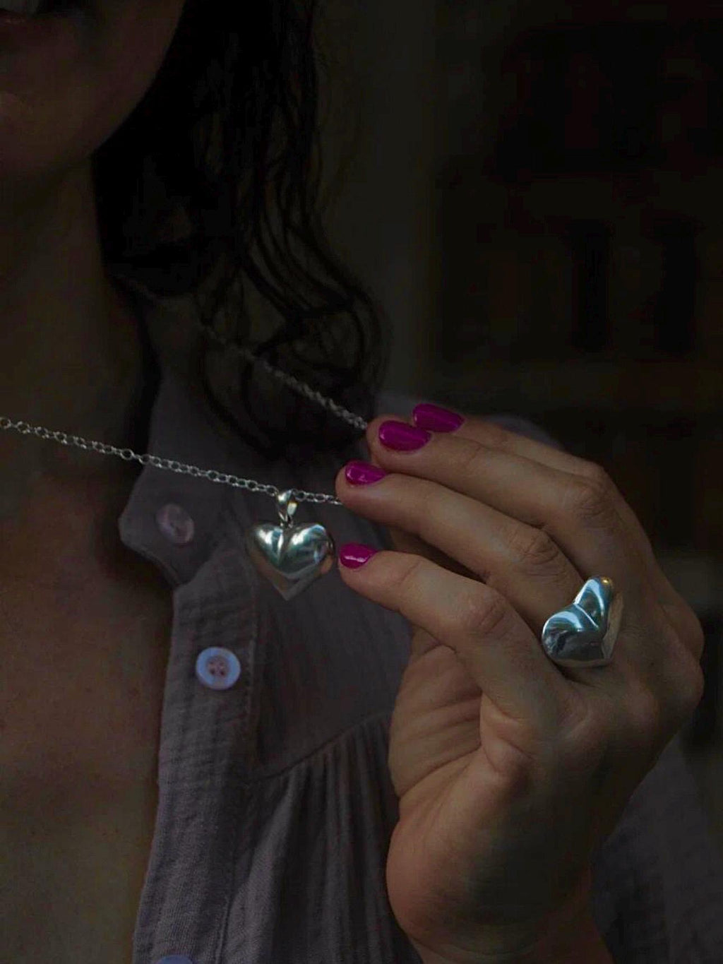 Sterling Silver Heart Pendant Necklace
